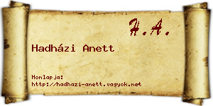 Hadházi Anett névjegykártya